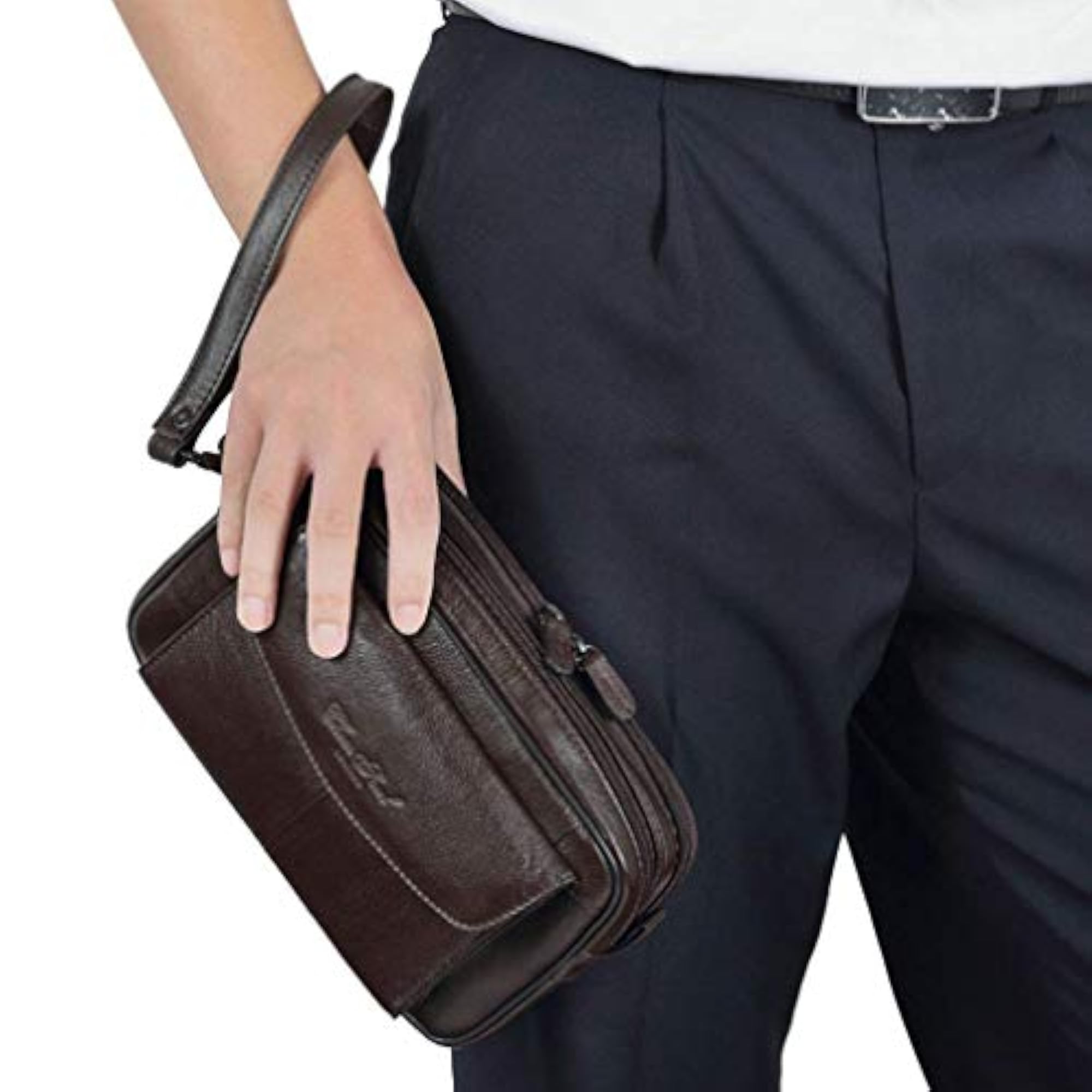 Leather Clutch Purse Wallet for Men, Organizer Holder